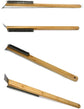 Pizza Stone Cleaning Brush - 57.5cm - Pizza Oven Brush - Barbecue Grill Cleaning Tool with Wooden Handle - Kitchen Oven Accessories - Portable Brush - With Scraper - Outdoor Pizza Oven Accessories