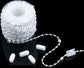 Roman Blind Chain - 20M - with 5 mating connectors - Roller Blind Chain - Curtain Parts - White - Plastic - for 89 mm slats - For repairing roller blinds Shades
