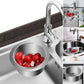 Colander - Sink Colander - 21*5.8 cm - Kitchen Utensils - Kitchen Colander - Silver - Stainless Steel - Sink Basket - Suitable for Kitchen Use