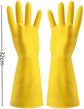 Cleaning gloves - 3 pairs - rubber gloves - dishwashing gloves - rubber gloves - dishwashing gloves - waterproof rubber gloves - household gloves - reusable - rubber - dishwashing gloves - size L - yellow