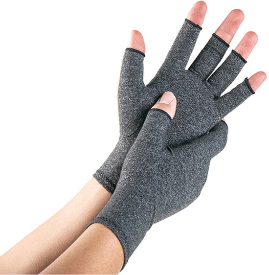 Pair - Fingerless Gloves - 22*17cm - Gray - Unisex - Cotton, Polyester, Spandex - Suitable for cycling, driving, mountaineering, fitness, fishing, sun protection, etc.