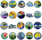 Iron-on patches for clothing - Embroidered emblems for jackets and jeans - 20 pieces