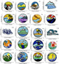 Iron-on patches for clothing - Embroidered emblems for jackets and jeans - 20 pieces