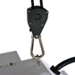 4 pieces/2 pairs - Rope ratchet - ratchet - internal gear ratchet - tow hook with carabiner - Rope ratchet hanger set - lifting device - 2m long - 150 lbs - black - for indoor plants, lighting and ventilation