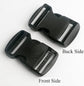 Buckles and closures - 20mm snap buckle - Black plastic - 4 pieces