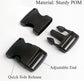 Buckles and closures - 20mm snap buckle - Black plastic - 4 pieces