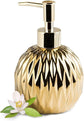 Modern ceramic soap dispenser gold for bathroom and kitchen