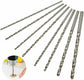 8 pieces twist drills HSS long wood twist drill set - diameters 4 mm 42 mm 45 mm 5 mm 52 mm 6 mm 8 mm 10 mm