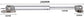 2 pieces - Gas Spring - Softclose Door Fitting - 120N - Zinc Alloy - Silver - Telescopic Cabinet Door Gas Spring - Hydraulic Support - Door Lift Damper for Cabinet Door or Flap