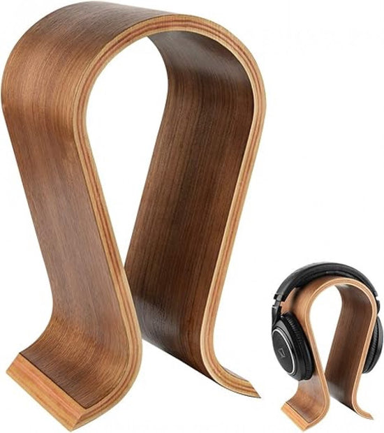 Headset Stand - Headphone Stand - Headphone Holder - Headphone Hook - Headphone Hanger - Wooden - 255*100*155MM - Wood Color