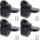 Glass Clamp - 4 Pieces - Glass Shelf Brackets - Zinc Alloy - Glass Shelf Brackets - Adjustable - Duckbill Glass Clamp - Glass Shelf Support Bracket - Clamp Holder Wall Mount - For 3mm-18mm Thick Glass and Wood Shelves - 5.6cm - Black