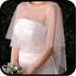 Poncho - Cape - Stole - Shawl - Artificial Pearl Capelet - Chiffon - Wedding - Party - Bride - Gala - Evening Dress - for Shoulder width less than 45 cm