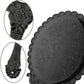 Hand Mirror with Handle - Make-up Mirror - Make-up Mirror - Oval Mirror - Travel Mirror - 12 x 10 cm Mirror Surface - Shaving Mirror - Hairdressing Mirror - Black - Plastic Handle