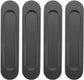 4 pieces - Sliding door handle - Sliding door handle - black - 149*35*6 mm - Furniture handle - Furniture handle - Door fitting - Furniture knob - Self-adhesive - metal