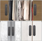 4 pieces - Sliding door handle - Sliding door handle - black - 149*35*6 mm - Furniture handle - Furniture handle - Door fitting - Furniture knob - Self-adhesive - metal