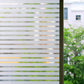 Window film - Easy installation - Glue-free adhesive film for windows and bathrooms - Static - 45cm*4M - 1/2 matte stripes - PVC - Translucent