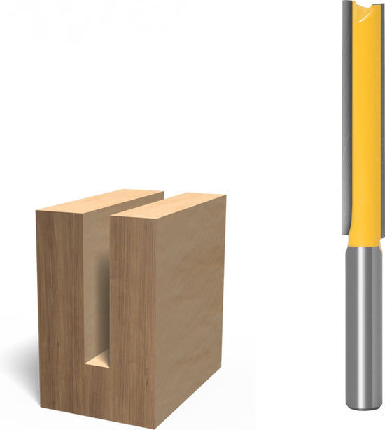 Groove cutter - Wood Groove Cutter Long Version - Shaft 8mm - 8*50mm - yellow - metal
