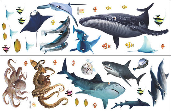 Wall Sticker Fish Aquarium - 68*93 cm - Reusable/Repositionable - Children&