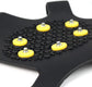 Snow grips over shoes/boots 10 studs Ice Traction Universal Slip on Stretch Fit Snow and Ice, Snow Cleats Crampons Ice Spikes Snow Grips for Winter - L (40-43)