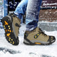 Snow grips over shoes/boots 10 studs Ice Traction Universal Slip on Stretch Fit Snow and Ice, Snow Cleats Crampons Ice Spikes Snow Grips for Winter - L (40-43)