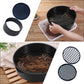 Adjustable plastic garden sieve - 4 in 1 - 12 cm - Compost sieve - Sand sieve - Round - Black - for domestic plants