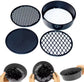 Adjustable plastic garden sieve - 4 in 1 - 12 cm - Compost sieve - Sand sieve - Round - Black - for domestic plants