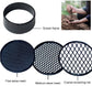 Adjustable plastic garden sieve - 4 in 1 - 12 cm - Compost sieve - Sand sieve - Round - Black - for domestic plants