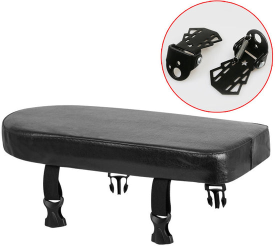 Rear Bicycle Seat - Bicycle Seat Rear Seat - With Footrests - Luggage Carrier Cushion - Rear Bicycle Seat - Universal - Black