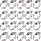 20 pieces - Hose clamp set - hose clamps - 10-16 mm - Clamp set for the garden hose, drain hose or shower hose - silver - stainless steel