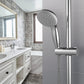 Shower Rail Slider - Hand Shower Bracket - ABS - Adjustable - Shower Head - Universal Shower Holder - Shower Head Holder - Hand Shower Holder - For Hand Shower or Shower Head for Bathroom - Suitable for Ø 18-25mm - Silver