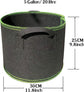 5 pieces - Plant growing bag - Grow bag - 5 Gallon - Grow pot - Plant bag - Sustainable - Reusable - Plant basket - Flowers - 25x30 CM - Black - non-woven fabric