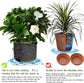 5 pieces - Plant growing bag - Grow bag - 5 Gallon - Grow pot - Plant bag - Sustainable - Reusable - Plant basket - Flowers - 25x30 CM - Black - non-woven fabric