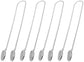 pieces - napkin chain - napkin clips - napkin clips with chain - napkin chain - napkin clips - bib holder adult - napkin clips with cord - 50cm - silver - Metal