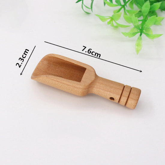 10 Pieces - Mini Wooden Spoons - Sustainable Kitchen Accessory - Wooden Scoops - Measuring Spoon - Spoons for Herbs and Tea - Spoons for Kitchen, Cooking, Herbs, Coffee, Tea, Sugar, Salt - 7.6*2.3cm - Wood