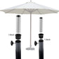 Set of 3 - Parasol base adapter inserts - Reduction rings - 48/38/32 mm center column - Replacement parts for parasol bases - Mounting for outdoor parasol pole
