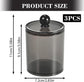 3 pieces - Cotton Ball Holder - Cotton Swab Holder - Cotton Pad Holder - Black - PS - 11*7*7cm