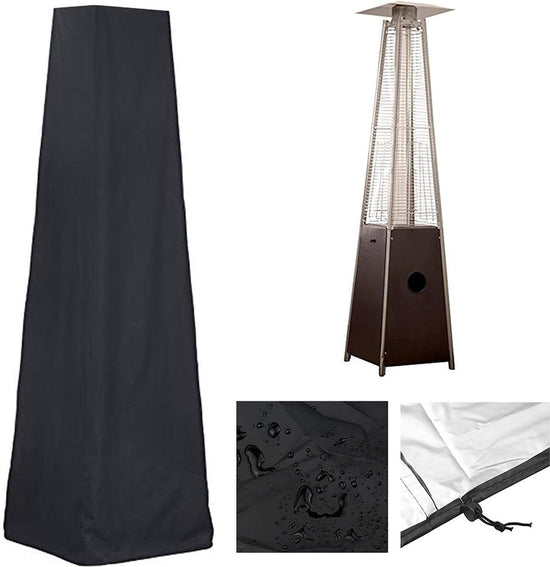 Patio Heater Cover - Heavy-Duty Waterproof Porch Cover - Patio Heater Cover - Pyramid Style Heated Umbrella Cover - Dust Cover for Outdoor Use - Heater Cover - for Pyramid Torch Patio Heaters - 221x53x61cm - Black