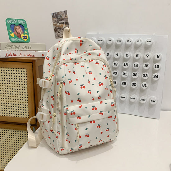 Backpack - School Bag - Backpack - Girl Backpack - School Backpack - School Bag - Tablet Backpack - 20 Liters - Cherry