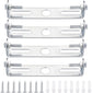 4 pieces - 90mm - Ceiling plate - Bracket - Lighting bracket - Ceiling holder - Hanging lamp bracket - for wall or ceiling - Lamp mounting brackets - with screws - iron - silver