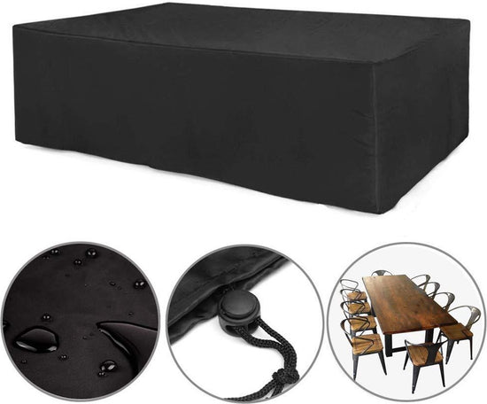Garden furniture cover - waterproof - durable - 210D Oxford cloth - 240*140*90cm - black - outdoor - Protective cover for garden table and chair - Dustproof and waterproof
