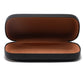 Glasses case - glasses case for men and women - sturdy case - sunglasses case - black - PU - 160*64*36mm