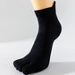 Pairs - Toe Socks - Yoga Socks - Runner Toe Socks - Black, White - Socks - Men&