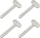 Toothpaste Squeezer - 4 pieces - Tube Squeezer - Stainless steel - silver - key-shaped - Environmentally friendly - Ergonomic design - Suitable for toothpaste, creams, gels