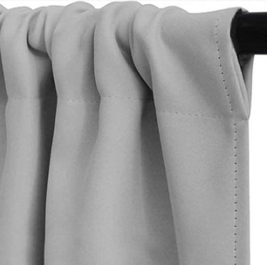 2 pieces - Curtain - Small window curtains - for bedroom kitchen cupboard child basement camper curtains - 76*60cm - Light gray - Blackout curtain - Polyester