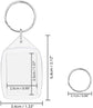 Empty Photo Frame Key Hangers - 37 Pieces - 3.4 x 5.4cm - Transparent Clear Acrylic Key Hangers for Double-Sided Photos - Small Picture Frames for Family, Friends & Hobbies
