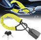 Steering Wheel Lock - Belt Lock - with 3 Keys - Yellow - Universal - Steering Wheel Anti-Theft Device - for Car Security - for Most Vehicles, Trucks, SUVs, Vans
