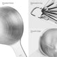 Measuring Spoons Set - 9 Pieces - Measuring Spoons Cups - BPA Free - Measuring Spoons - Measuring Spoons - Gram & ML Weighing - Measuring Spoons - Measuring Cups Spoons - Measuring Spoons - Stainless Steel - Silver - 15ml / 7.5ml / 5ml / 3.75ml / 2.5ml /