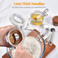 Measuring Spoons Set - 9 Pieces - Measuring Spoons Cups - BPA Free - Measuring Spoons - Measuring Spoons - Gram & ML Weighing - Measuring Spoons - Measuring Cups Spoons - Measuring Spoons - Stainless Steel - Silver - 15ml / 7.5ml / 5ml / 3.75ml / 2.5ml /