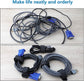Cable organizer - 40 pieces - 200 x 2 mm - Black - Nylon - Velcro - Cable ties - Tie-wraps - Cable management - Cable ties Velcro - Cable holder - With plastic buckle - Adjustable