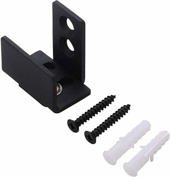 Floor guide - Wall guide - Door guide - Door guide - Steel - Black - Wall mounting - for sliding doors, shed doors